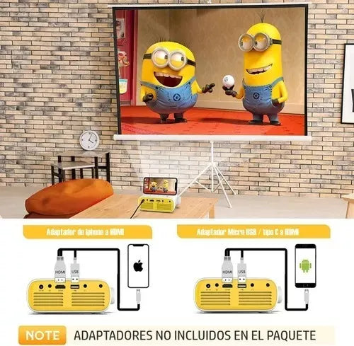 Yellow Led Portable Projector