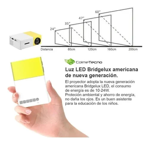 Yellow Led Portable Projector